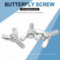 304 Stainless Steel Claw Hand Tighten M3 M4 M5 M6 M8 M10 Butterfly Wing Head Thumb Screws Wing Bolt DIN316